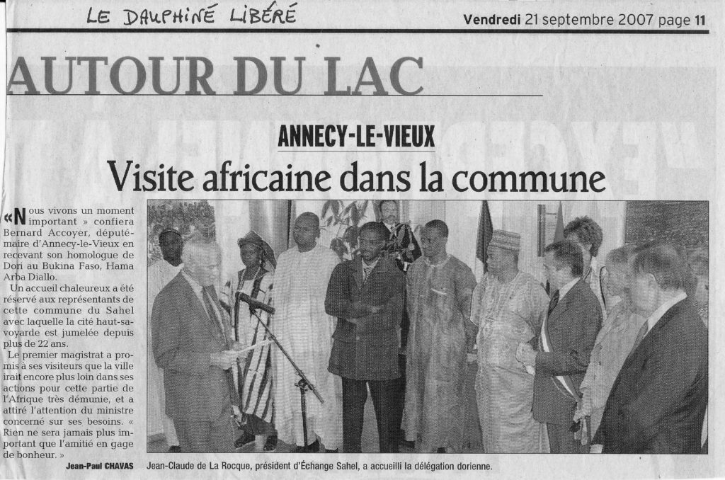 Visite africaine dans la commune